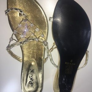 JoWalk Paris Gold Sandals